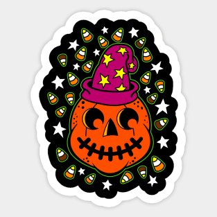 Pumpkin Wizard Sticker